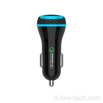 Caricabatterie da auto portatili QC3.0 con doppie porte USB